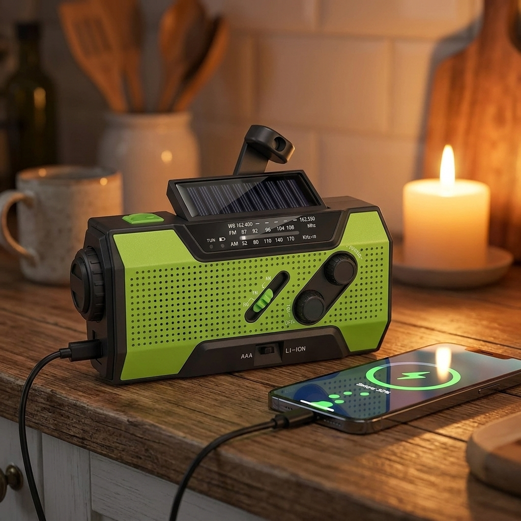 Charging a phone with PowerCrank