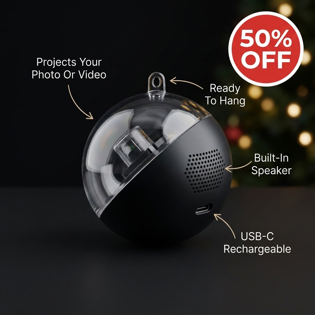 MemoryBauble™ - Video Player Christmas Ornament