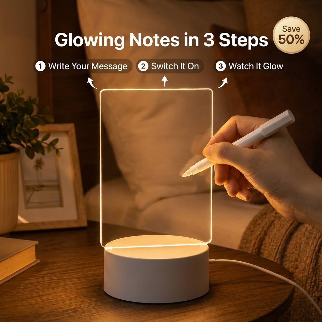 GlowNote™ -  LED Scribble Night Light